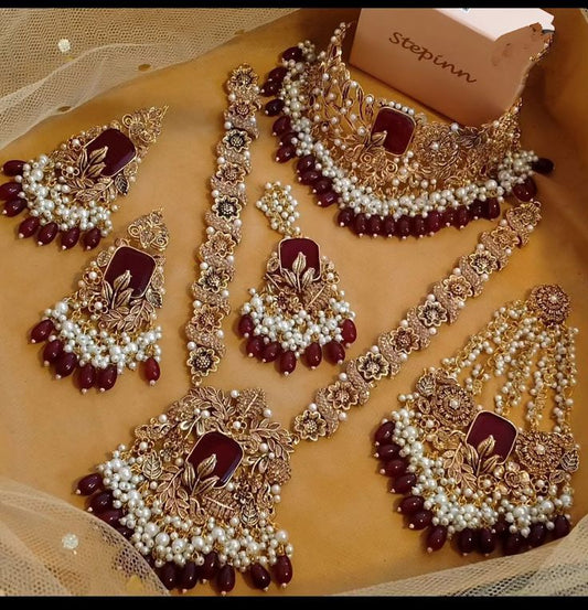 Red Color Rani Haar For Bride