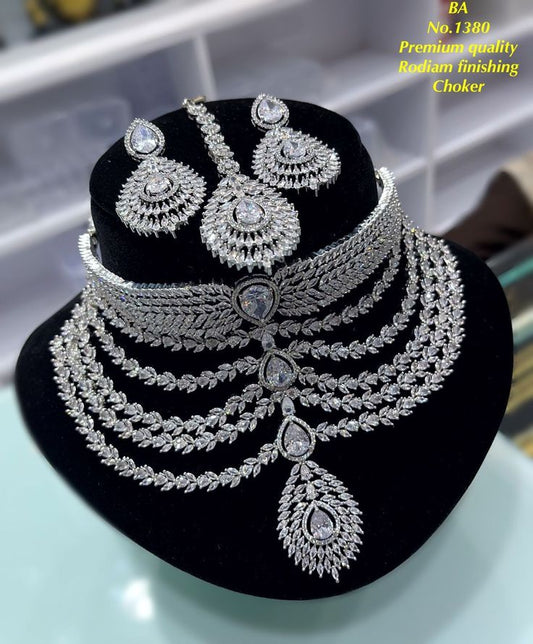 American Diamond Elegant Jewellery Set for Women and Girls