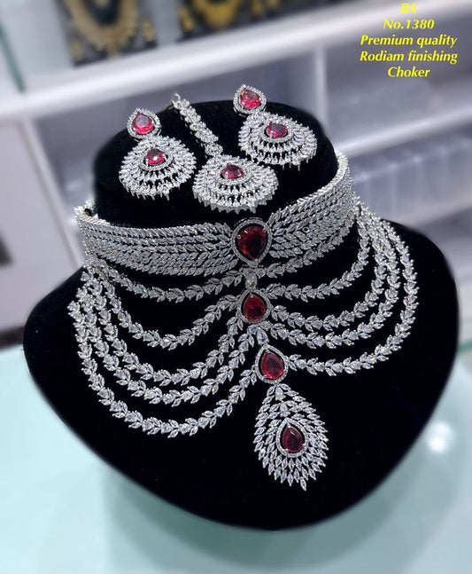 American Diamond Elegant Jewellery Set for Women and Girls
