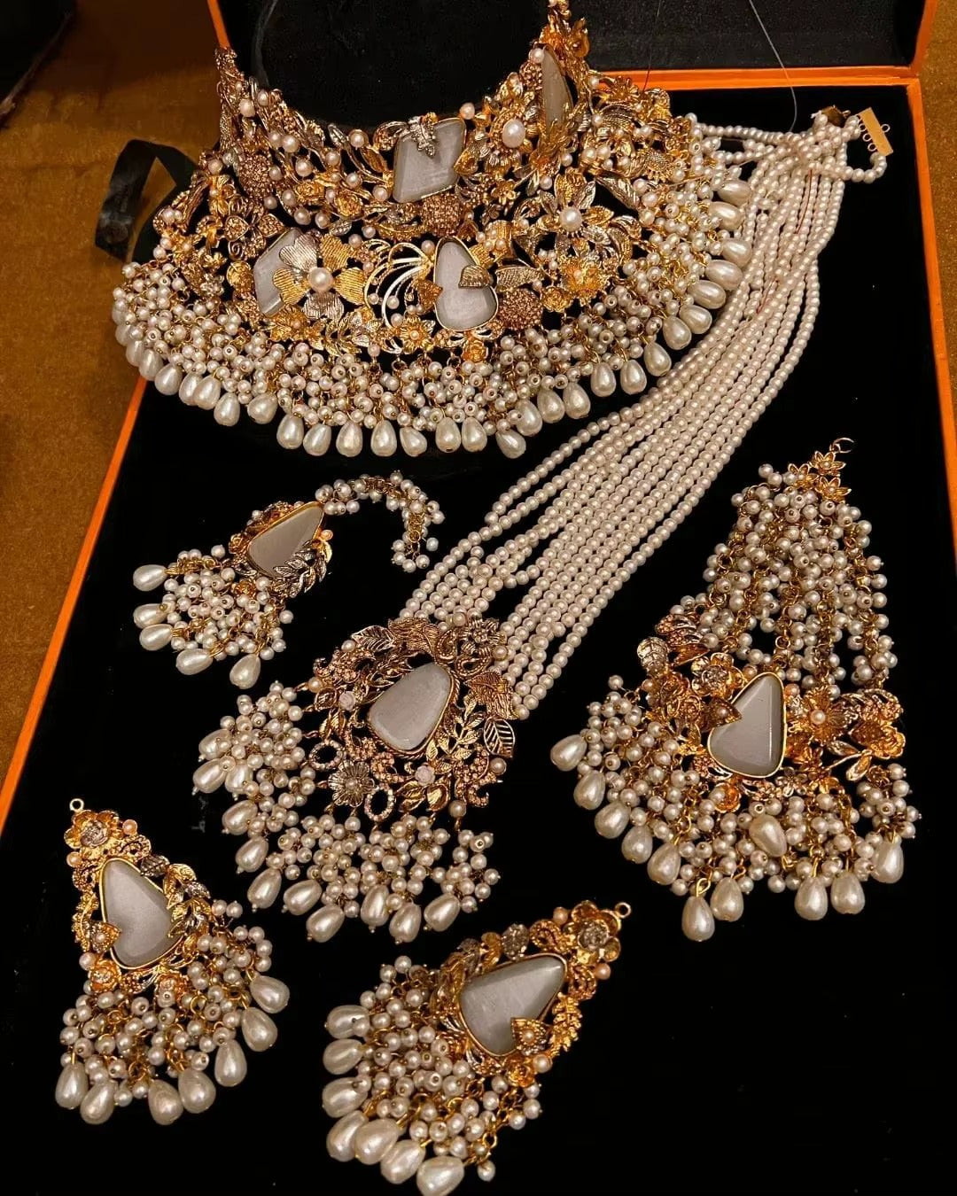 Golden Bridal Heavy Demand Necklace Combo Set