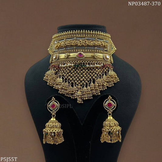 Sonpari Super Golden Chocker Set For You
